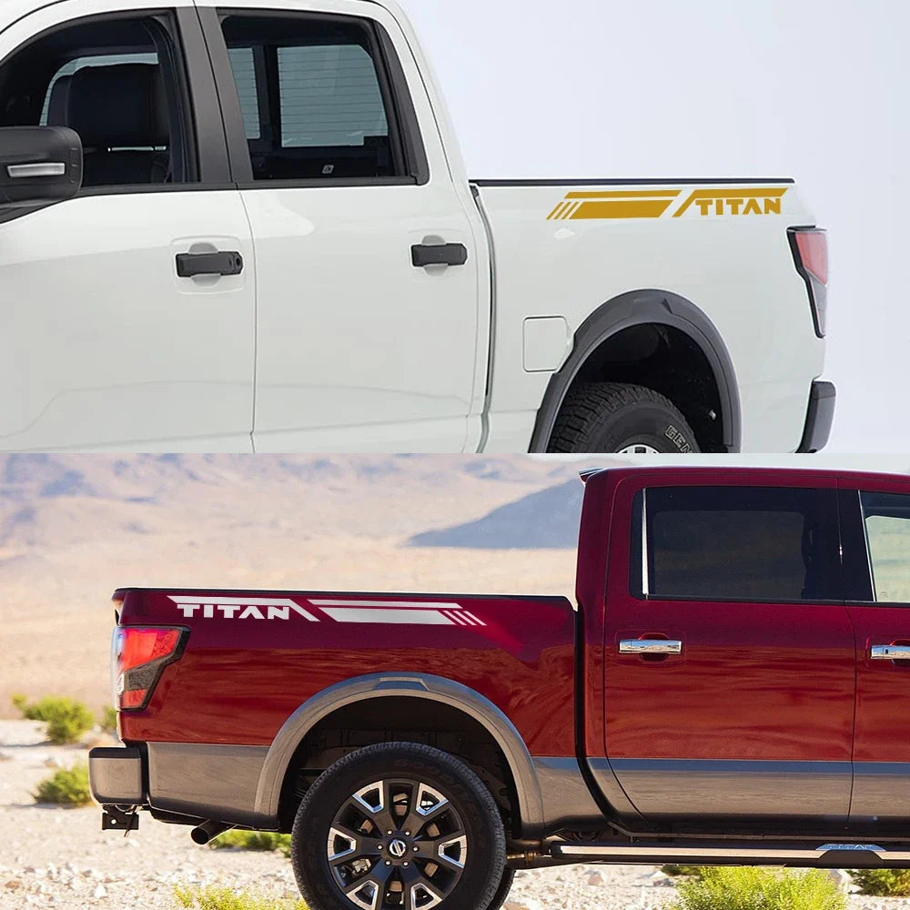 Trunk Side Stripe Decal for Nissan Titan Pro-4X | Pickup Truck Vinyl Graphic