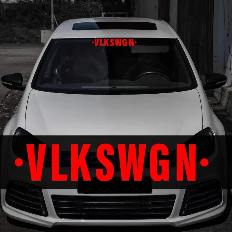 VLKSWGN Front Windshield & Rear Window Decal for VW Golf MK6 / MK7 / R / GTI | Vinyl Sticker
