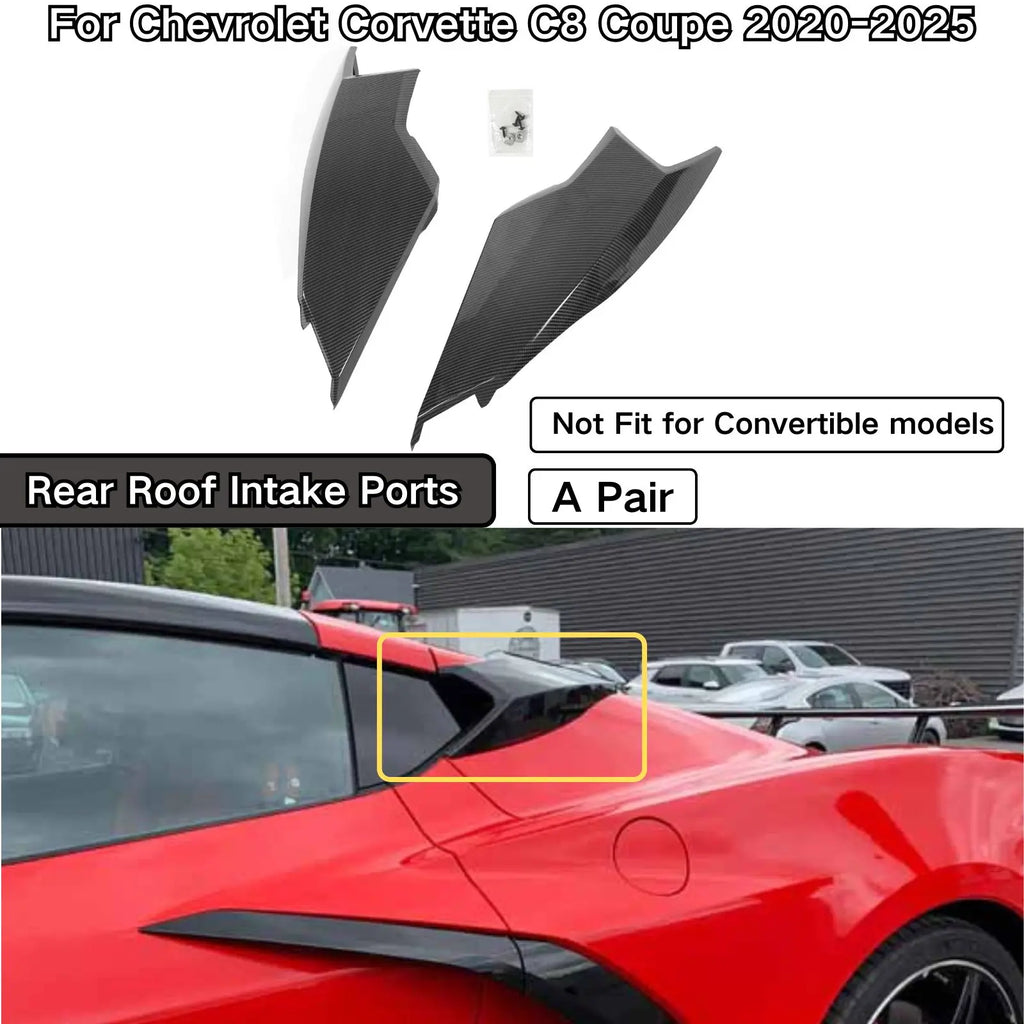Rear Roof Intake Port Cover for Chevrolet Corvette C8 Coupe (2020–2025) | ABS Accessory