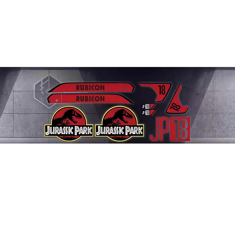 Jurassic Park-Style Dinosaur Hood & Fender Decal for Jeep Wrangler JL (2018–2023) | Blackout Vinyl Kit