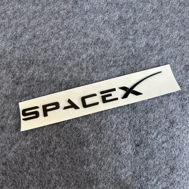 3D ABS SPACEX Letter Emblem Badge for Tesla Rear Tailgate / Trunk | Car Sticker