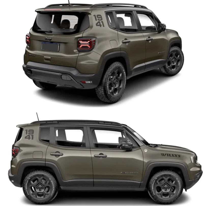1941 Heritage-Style Hood Scoop Decal for Jeep Renegade (2016–2025) | Precut Vinyl Graphics