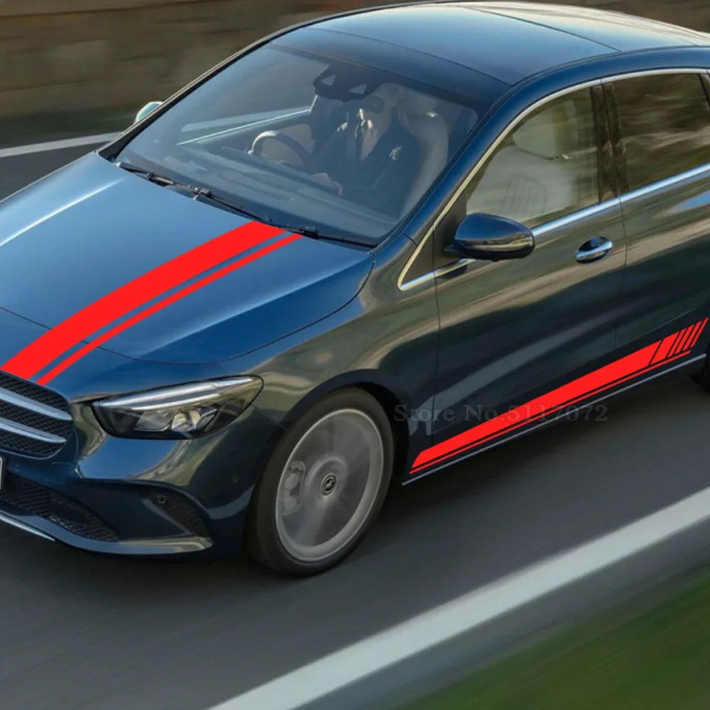 Edition 1 Hood & Side Stripe Decal Kit for Mercedes-Benz B-Class (W246/W247) | AMG-Style Vinyl