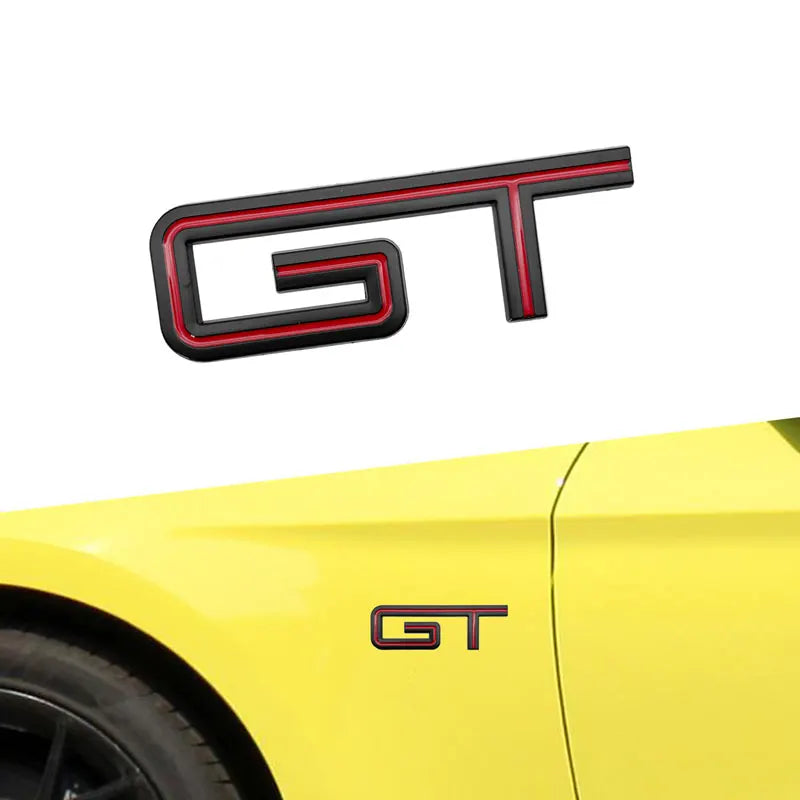 3D Chrome Metal GT Trunk Badge for Ford Mustang | Rear Decal Emblem Sticker