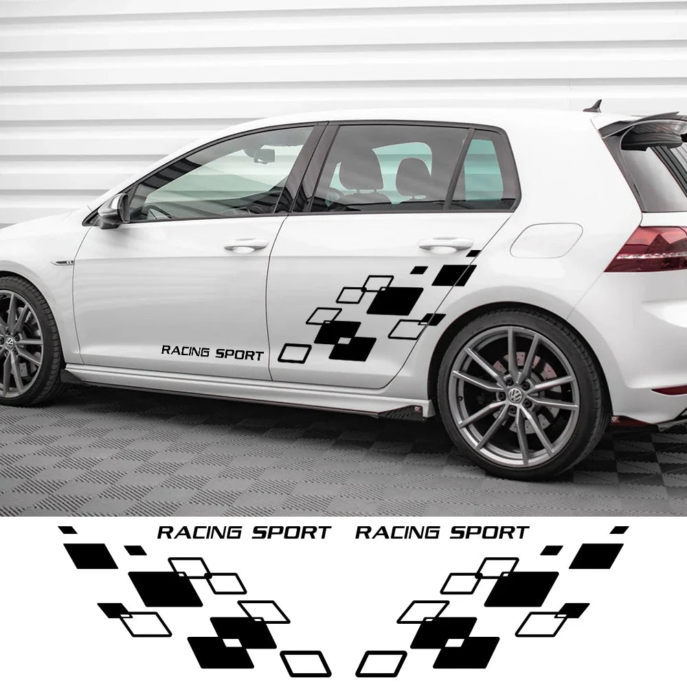 Racing Lattice Graphic Decal for VW Polo / Golf / GTI / R-Line / WRC / TSI | Vinyl Body Sticker