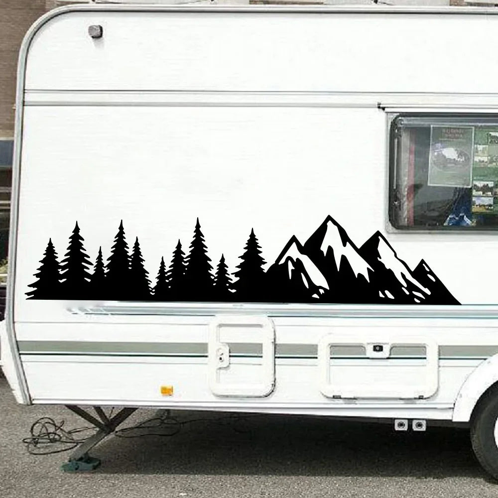 Jungle Forest Mountain Wall & Body Decal | Large Vinyl Sticker for SUV, 4x4, Camper & Off-Road