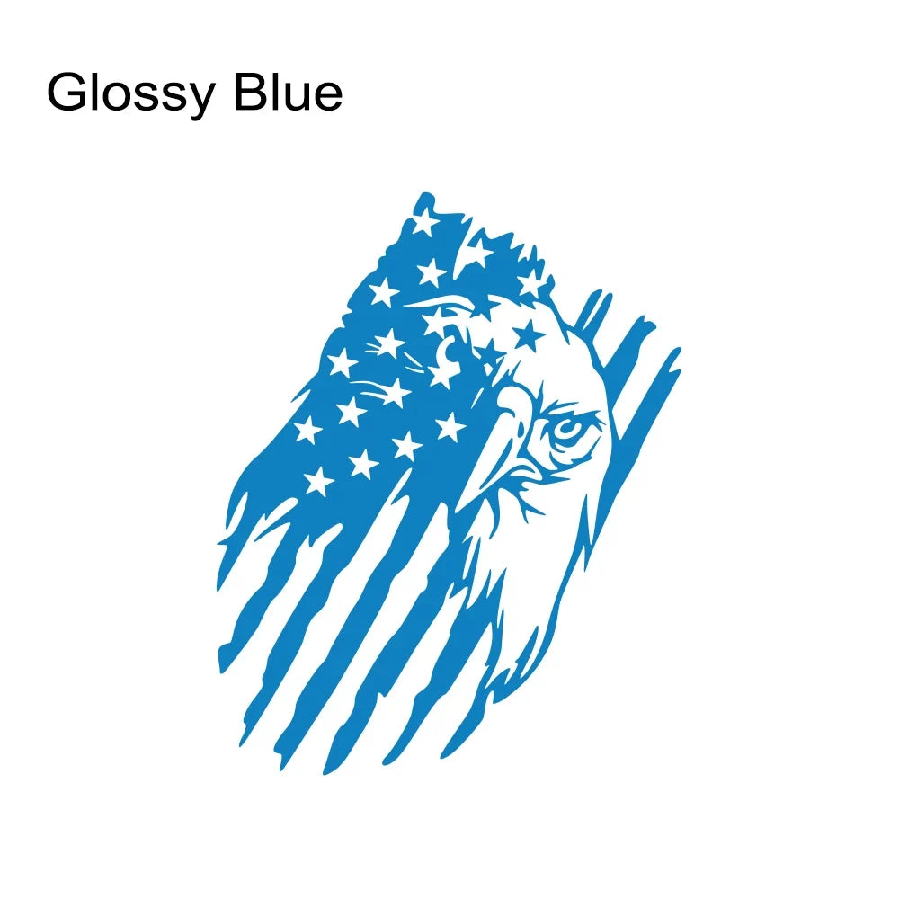 American Bald Eagle Flag Tailgate Decal – Pickup Truck Vinyl Sticker | Ford F-150, Tacoma, Hilux, D-Max, Dodge Ram