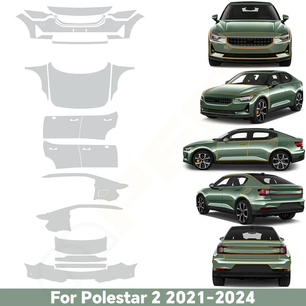 Precut PPF for Polestar 2 (2021–2025) | TPU Paint Protection Film Clear Bra