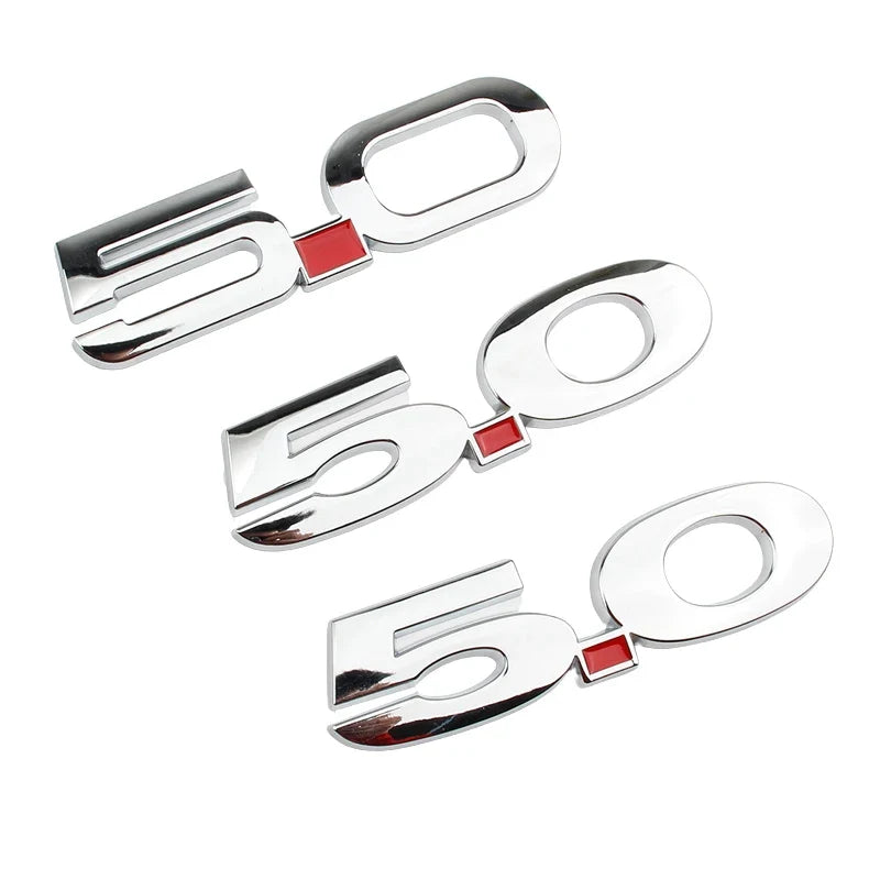 3D Metal 5.0 Logo Emblem for Ford Mustang GT / GT50 (2015-2021) | Badge Sticker