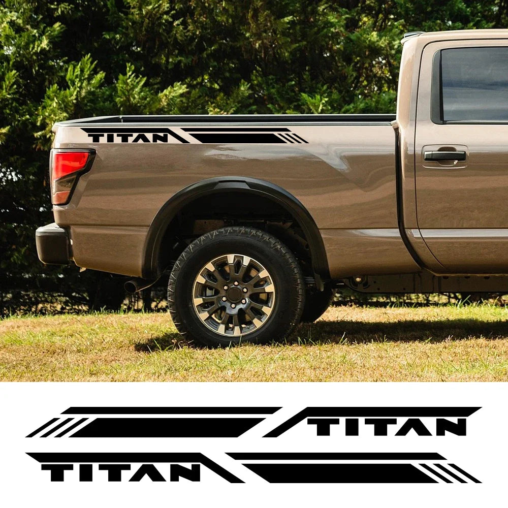 Trunk Side Stripe Decal for Nissan Titan Pro-4X | Pickup Truck Vinyl Graphic
