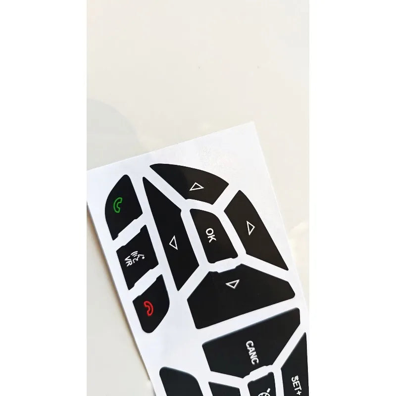 Steering Wheel Button Repair Decal Sticker for Dodge Charger (2016–2023) | 1 Set Restoration Kit