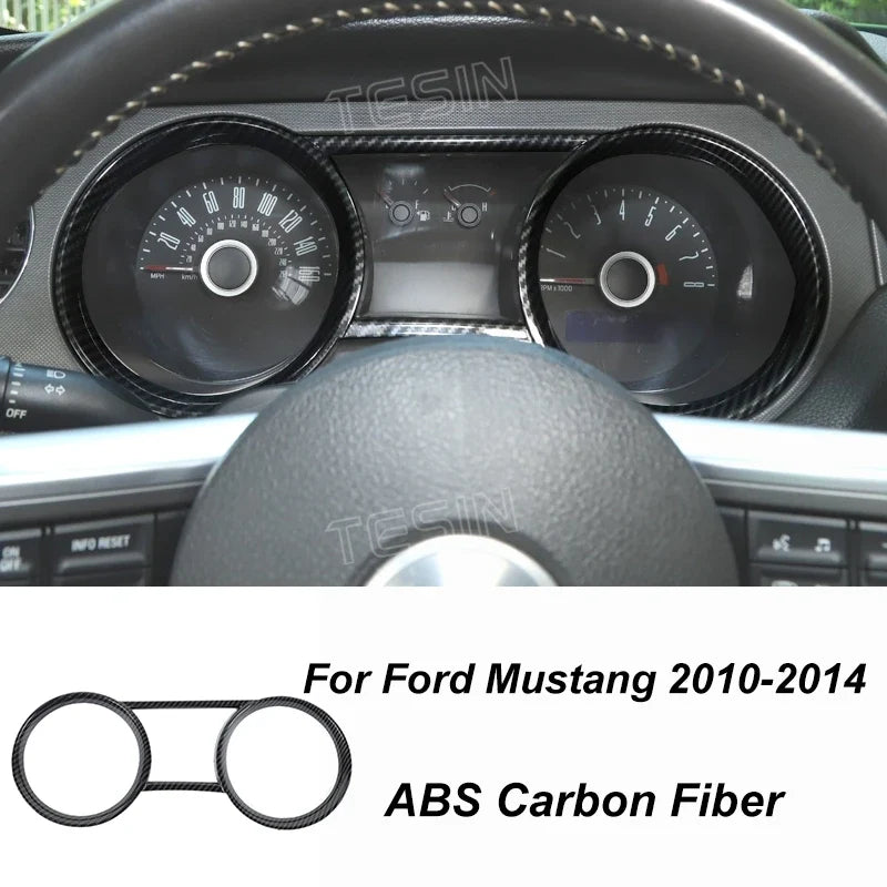 Carbon Fiber Grain Interior & Exterior Decoration Sticker for Ford Mustang (2009-2014) | Kit