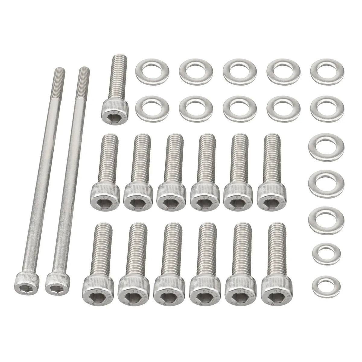 Chevy LS / LSX V8 Stainless Steel Oil Pan Bolt Kit for LS1 / LS2 / LS3 / LS6 / LS7 & Vortec 4.8L / 5.3L / 6.0L / 6.2L Truck Engines (Gen III / Gen IV)