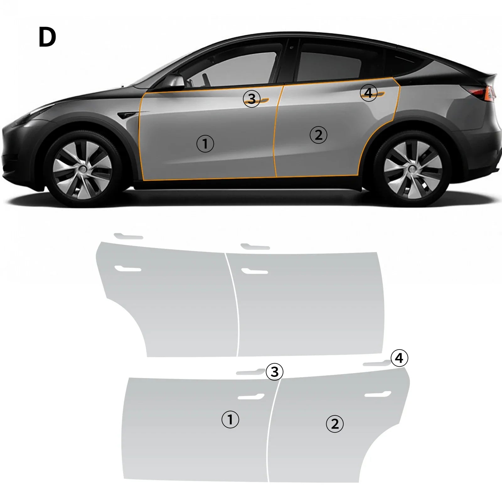 Precut PPF for Tesla Model Y (2020–2024) | 9-Mil TPU Paint Protection Film Clear Bra