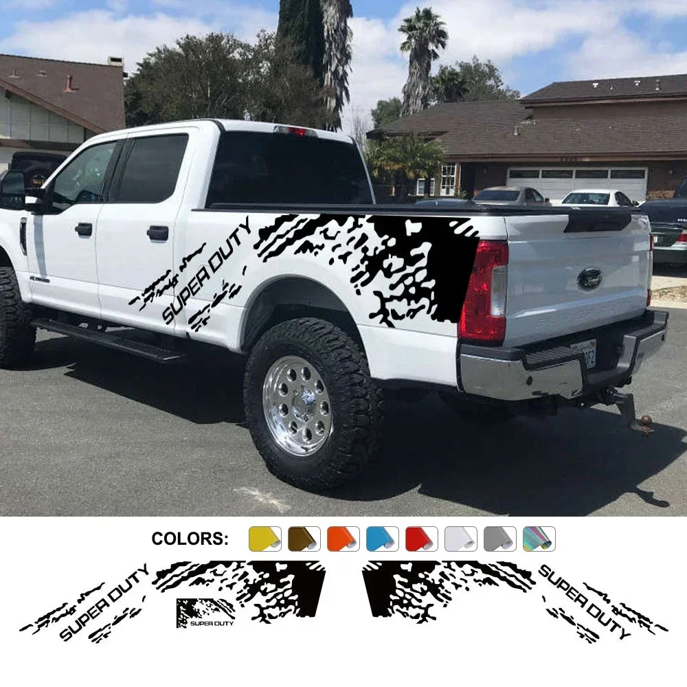 Splash Grunge Body Side Decal for Ford Super Duty F-250 / F-350 / F-450 | 3-Piece Matte Vinyl Kit