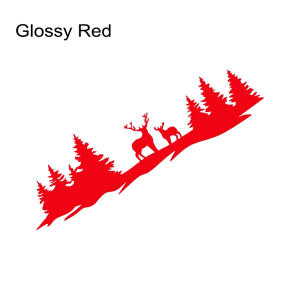 Hunting Deer & Trees Tailgate Decal | 4x4 Off-Road Vinyl Sticker for Pickup Trucks & SUVs