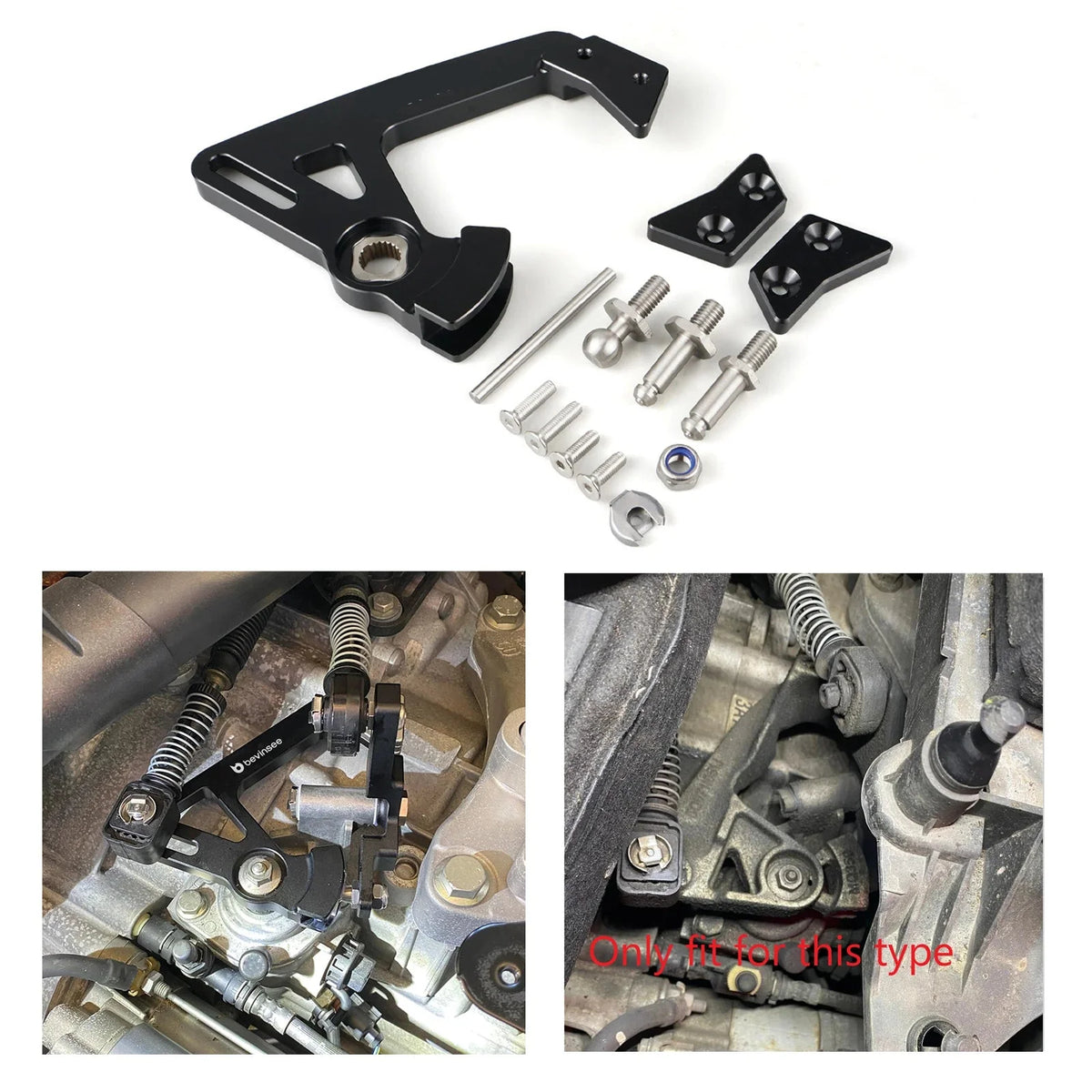 VW Golf MK5 MK6 MK7 MK8 GTI R / Audi A3 S3 TT / Seat Leon / Skoda Octavia Billet Aluminum Adjustable Short Shifter Arm 6-Speed MQ350