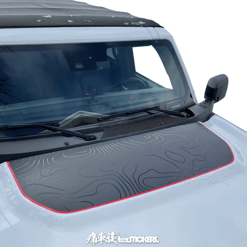 Custom Modified Hood Personality Vinyl Sticker for Ford Bronco | Special KK Film Wrap