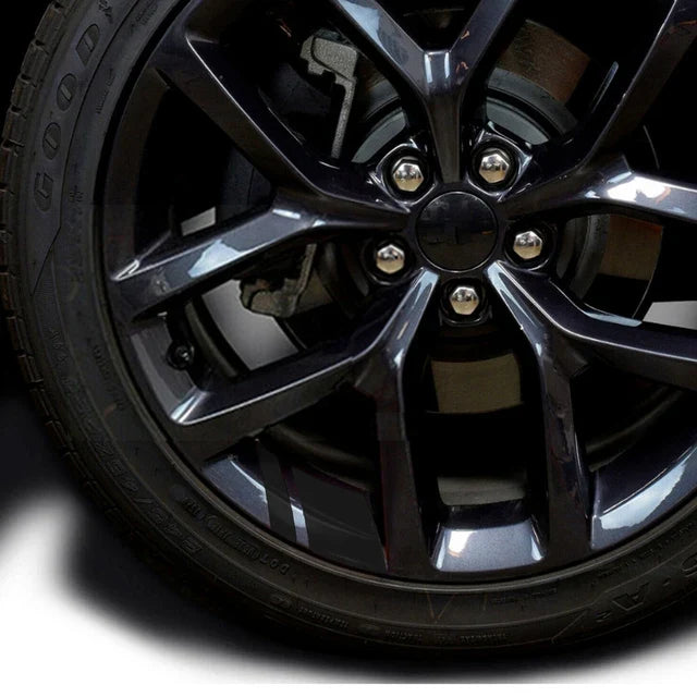 Reflective Wheel Hub Decal Set (6 Pcs) – Rim Cover Sticker | Dodge, Chrysler & Jeep | Red, Yellow, Black