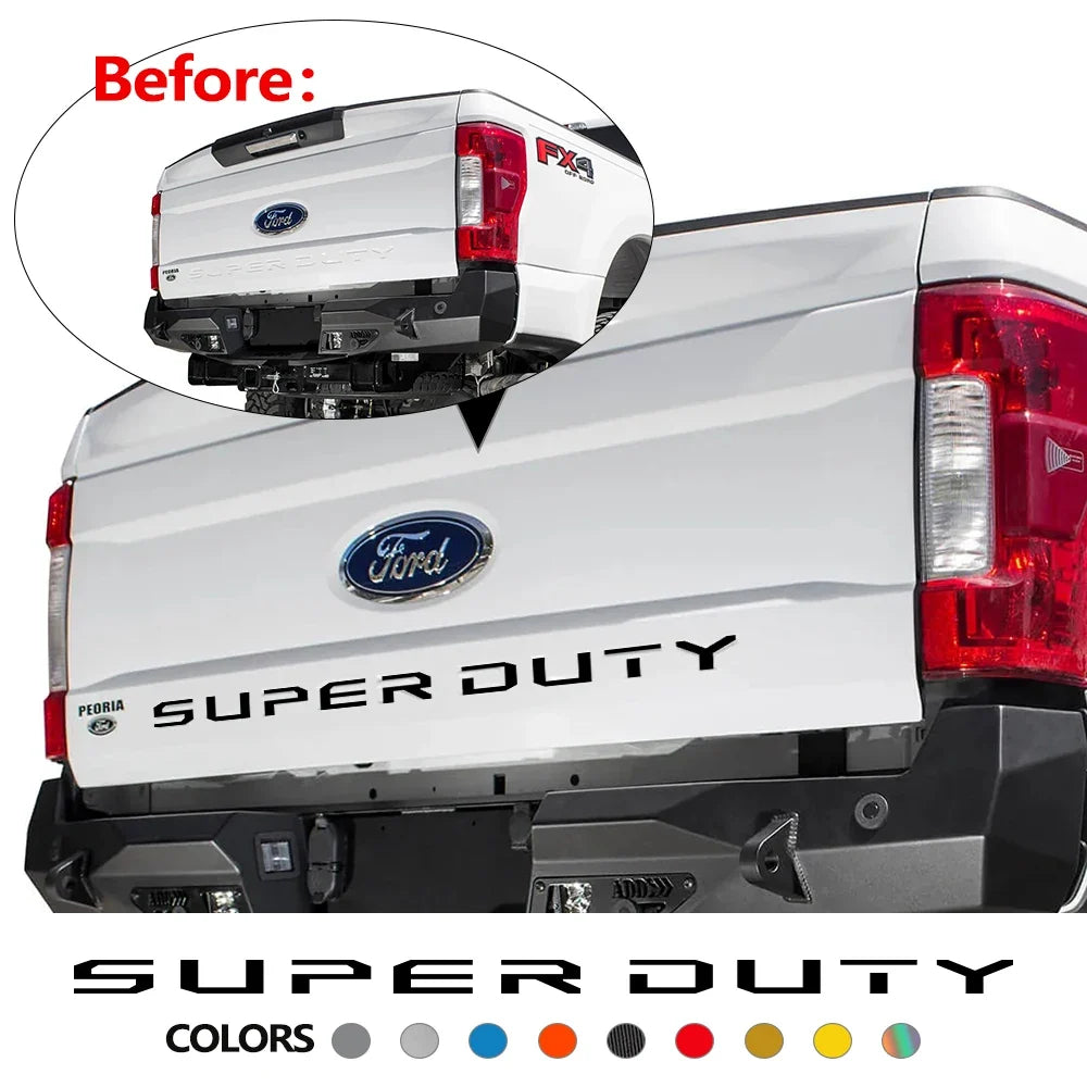 Tail Box Label Decal for Ford Super Duty F-250 / F-350 (2017–2021) | Pickup Vinyl Sticker