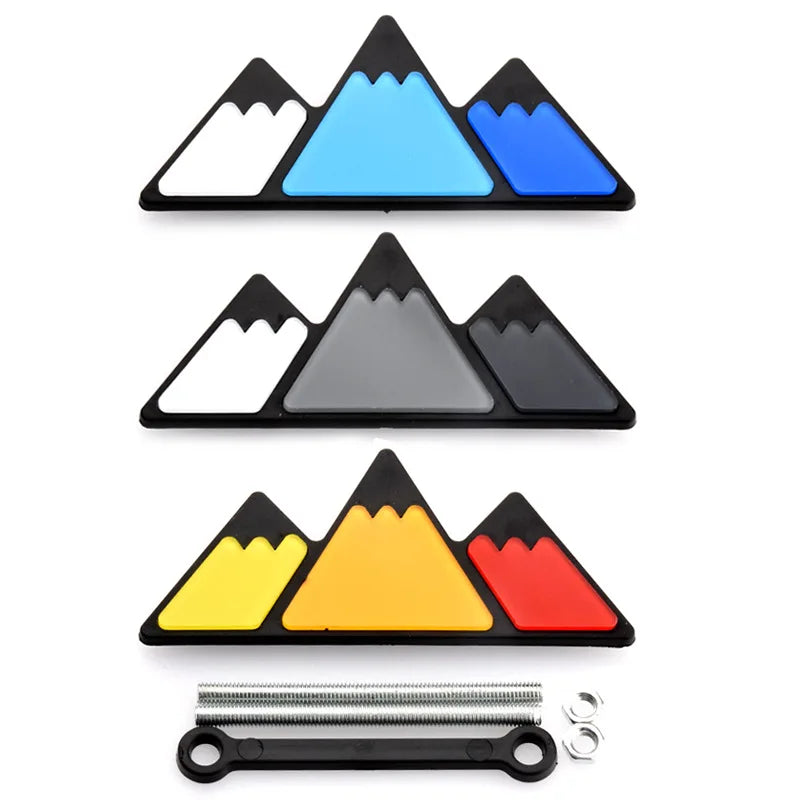 TRD Tri-Color Grille Badge Emblem for Toyota Tacoma / Tundra / 4Runner / Highlander | 3-Piece ABS Set