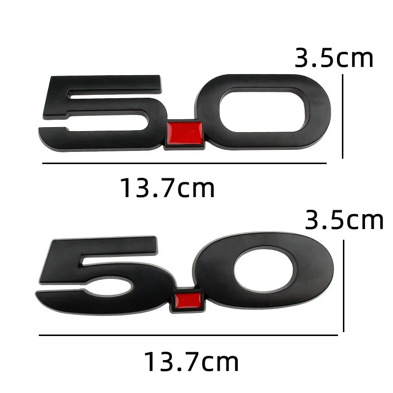 3D Metal 5.0 Logo Emblem for Ford Mustang GT / GT50 (2015-2021) | Badge Sticker