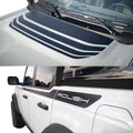Matte Black Roush-Style Hood & Waistline Stripe Decal for Ford Bronco 4-Door | Precut Vinyl Overlay