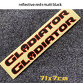 Reflective Matte Hood, Fender & Bedside Letter Decal for Jeep Gladiator JT | Outlined Vinyl Wrap Pair