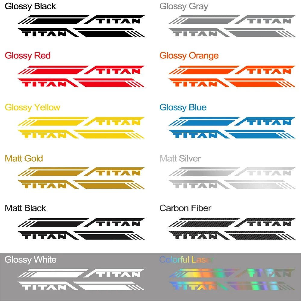 Trunk Side Stripe Decal for Nissan Titan Pro-4X | Pickup Truck Vinyl Graphic