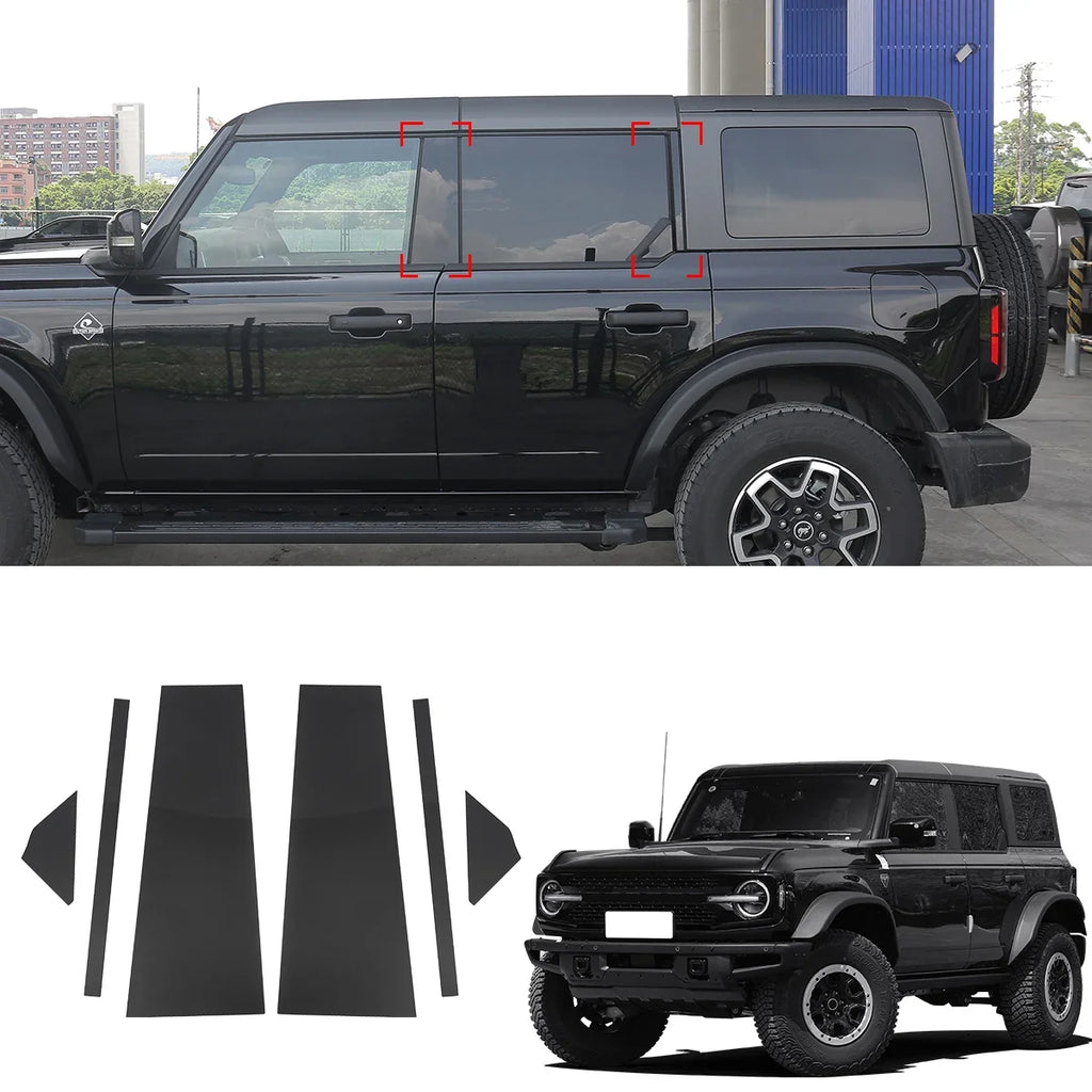 Door, Window & B-Pillar Decorative Sticker Kit for Ford Bronco | Vinyl Trim Decal Set
