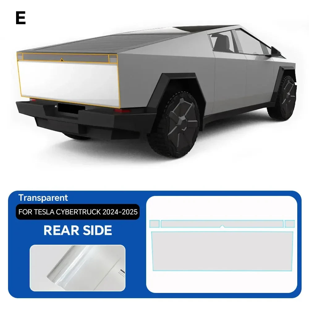 Precut Clear PPF for Tesla Cybertruck (2024–2026) | TPU Anti-Scratch Paint Protection Film