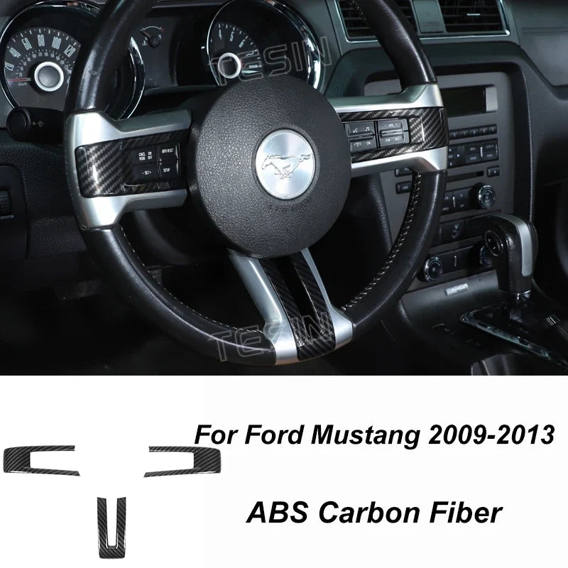 Carbon Fiber Grain Interior & Exterior Decoration Sticker for Ford Mustang (2009-2014) | Kit