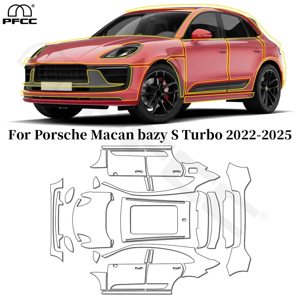 Precut PPF for Porsche Macan Base / S / Turbo (2022–2025) | Full Body TPU Paint Protection Film