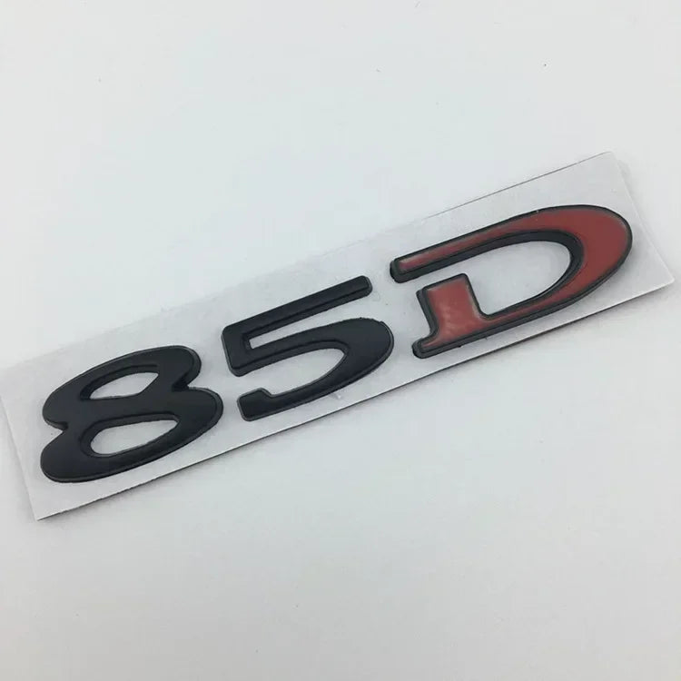 Rear Boot Trunk Tailgate Emblem Badge for Tesla Model 3 / S / X / Y | 75D 85D 90D 100D Sticker