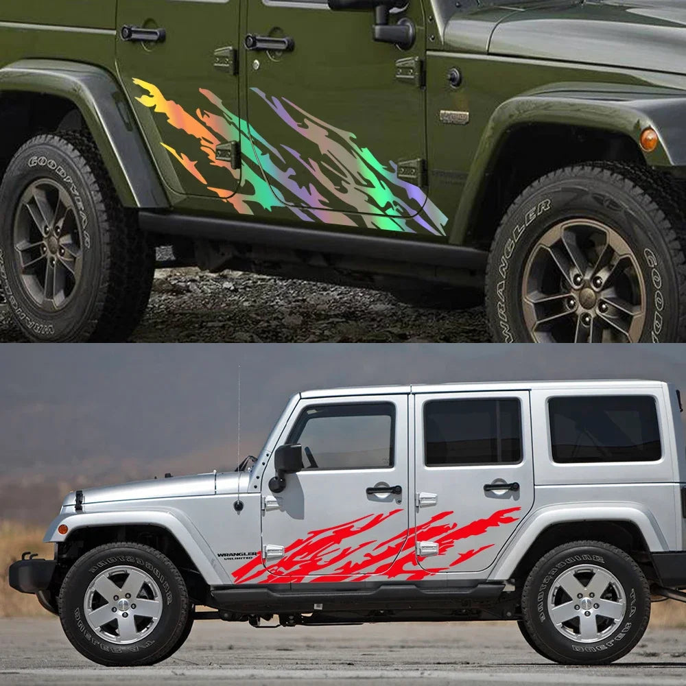 Mud Splash Door Side Decal for Jeep Wrangler JK / JL / TJ / YJ | Full-Coverage Vinyl Kit