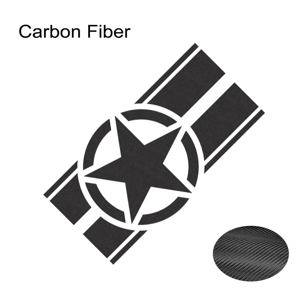 Jeep Hood Cover Decal – Pentagram Star Vinyl Sticker | Wrangler JK JL TJ, Renegade, Patriot, Trailhawk, Rubicon