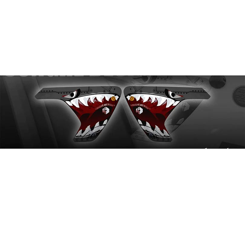Shark Soldier Hood, Side & Fender Vent Decal | Precut Vinyl Wrap Graphic Kit