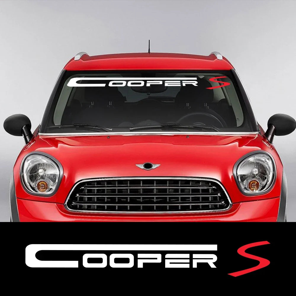Windshield Sticker for Mini Cooper S / JCW (R50, R53, R55, R56, R60, R61, F55, F56, F60) | Vinyl Windscreen Decal