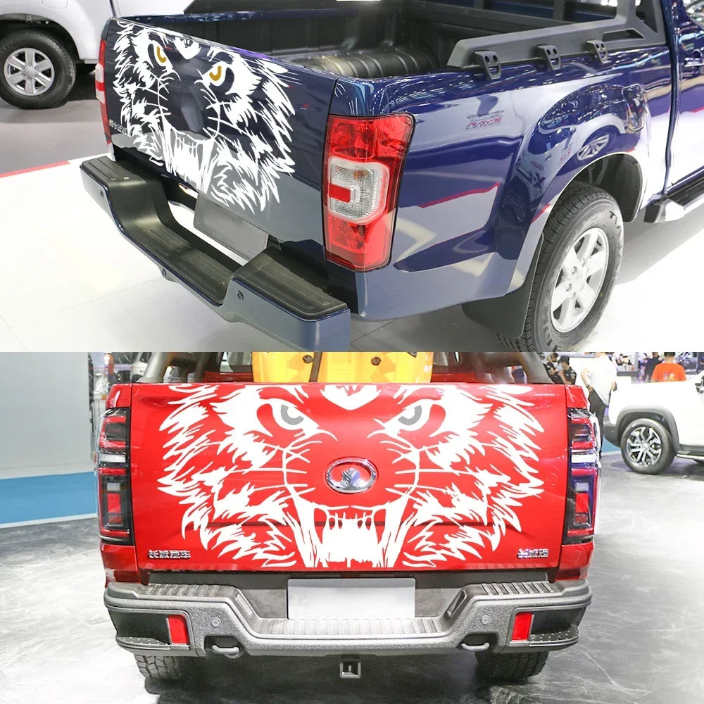Tiger Tailgate Graphic Decal | Universal Pickup Sticker for Ford F-150, Toyota Hilux, Silverado, RAM, Isuzu D-Max & More