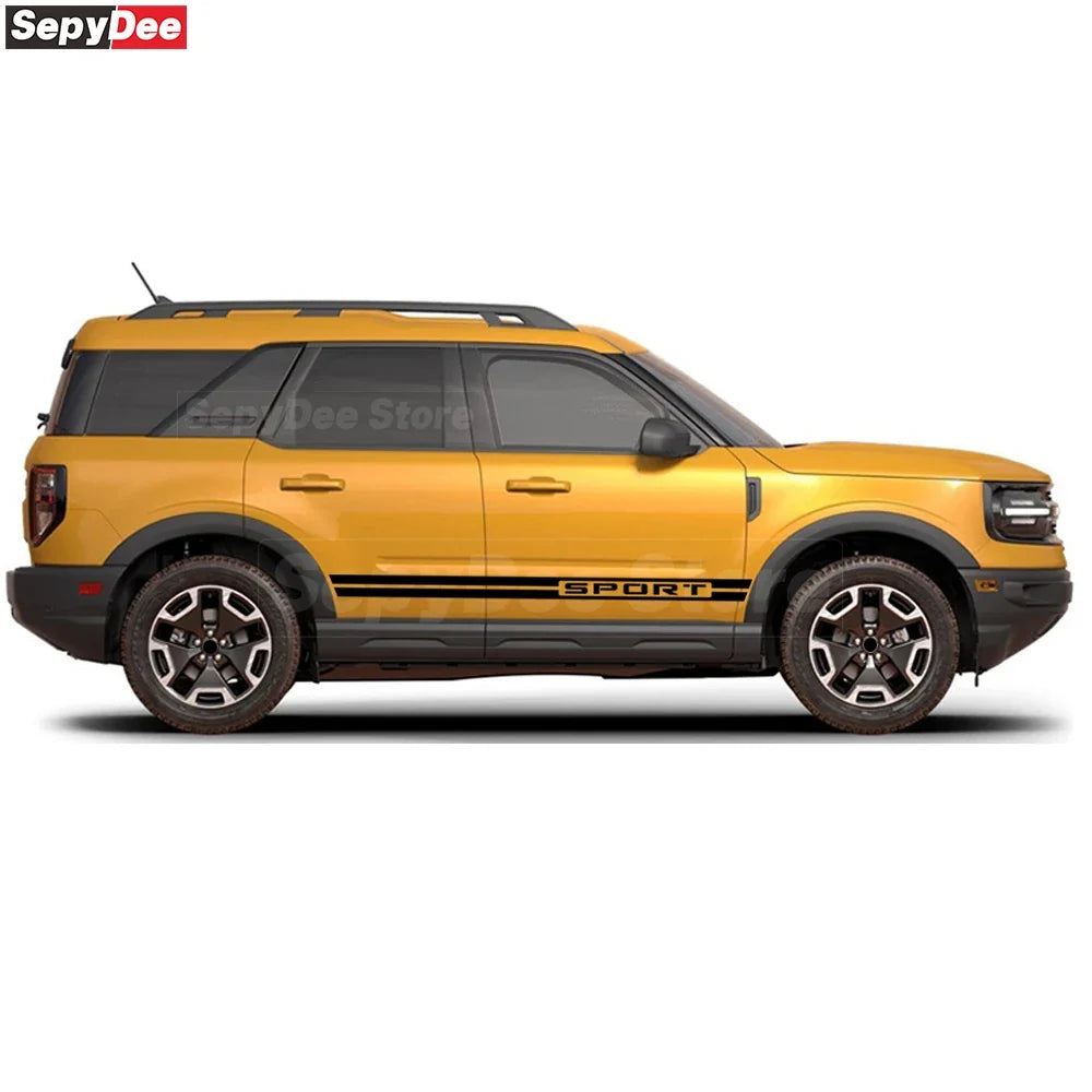Racing Sport Door Side Skirt Decal for Ford Bronco Sport (2021+) | KK Vinyl Body Sticker