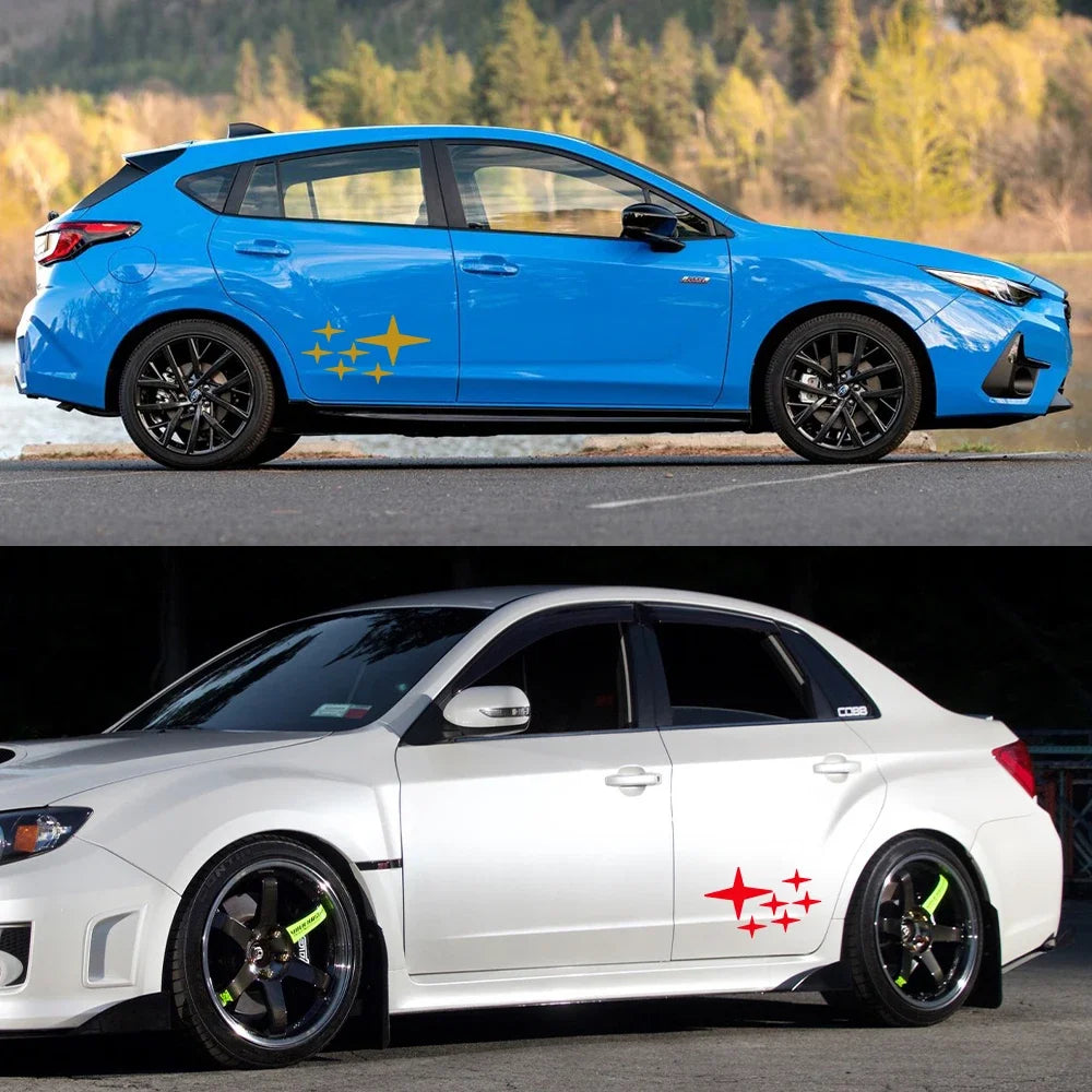 Creative Star Door Side Decal for Subaru Impreza / WRX / STI GDB | 2-Piece Vinyl Sticker
