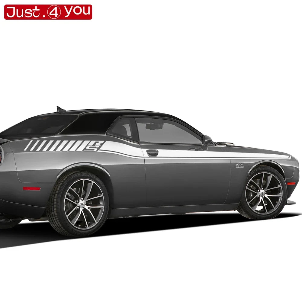 Dodge Challenger Body Side Accent Stripe Decal Kit – Door & Waist Line Graphic | 2008–2023 RS | 8 Premium Finishes
