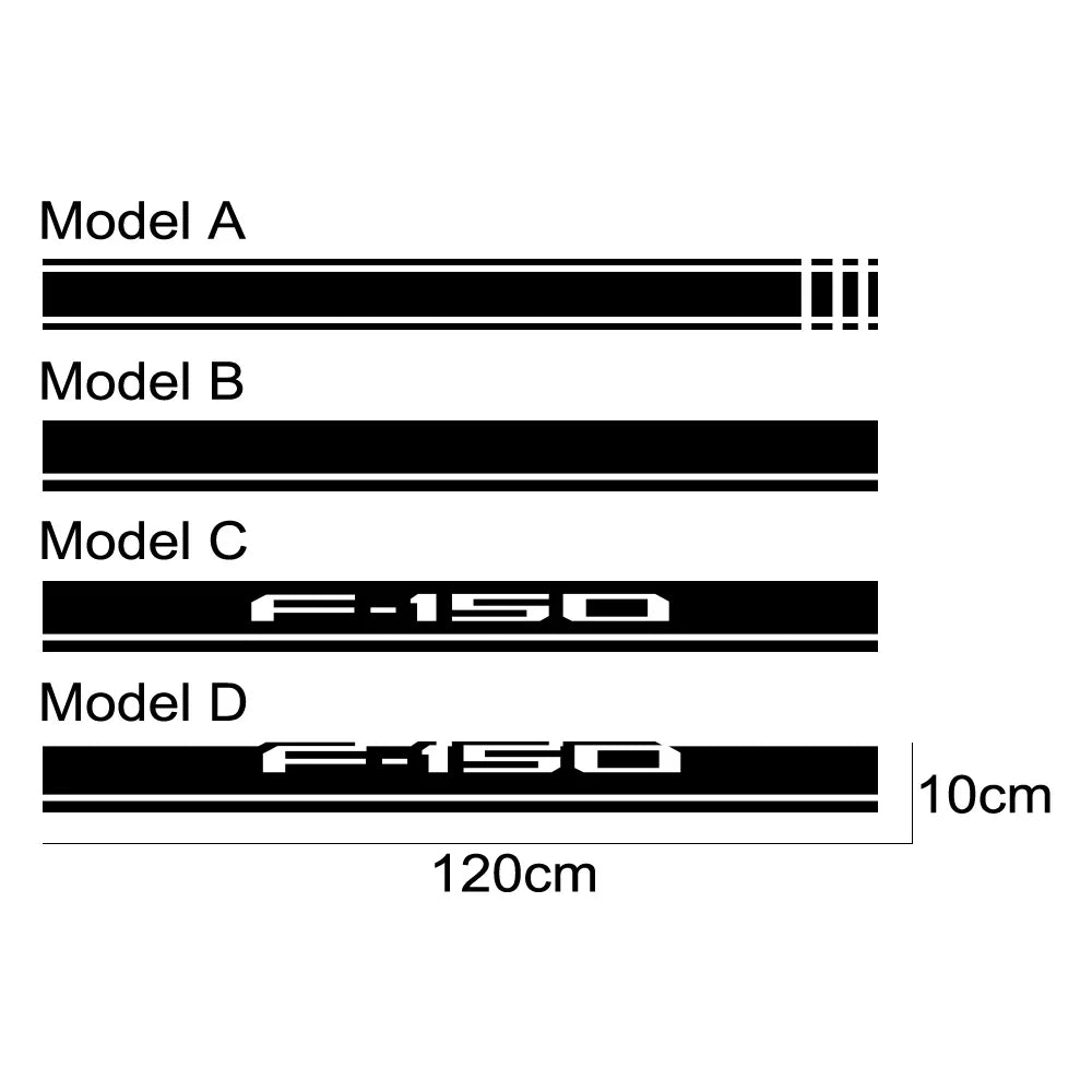 Hood Stripe Cover Decal for Ford F-150 / Raptor / Limited | Vinyl Truck Bonnet Sticker