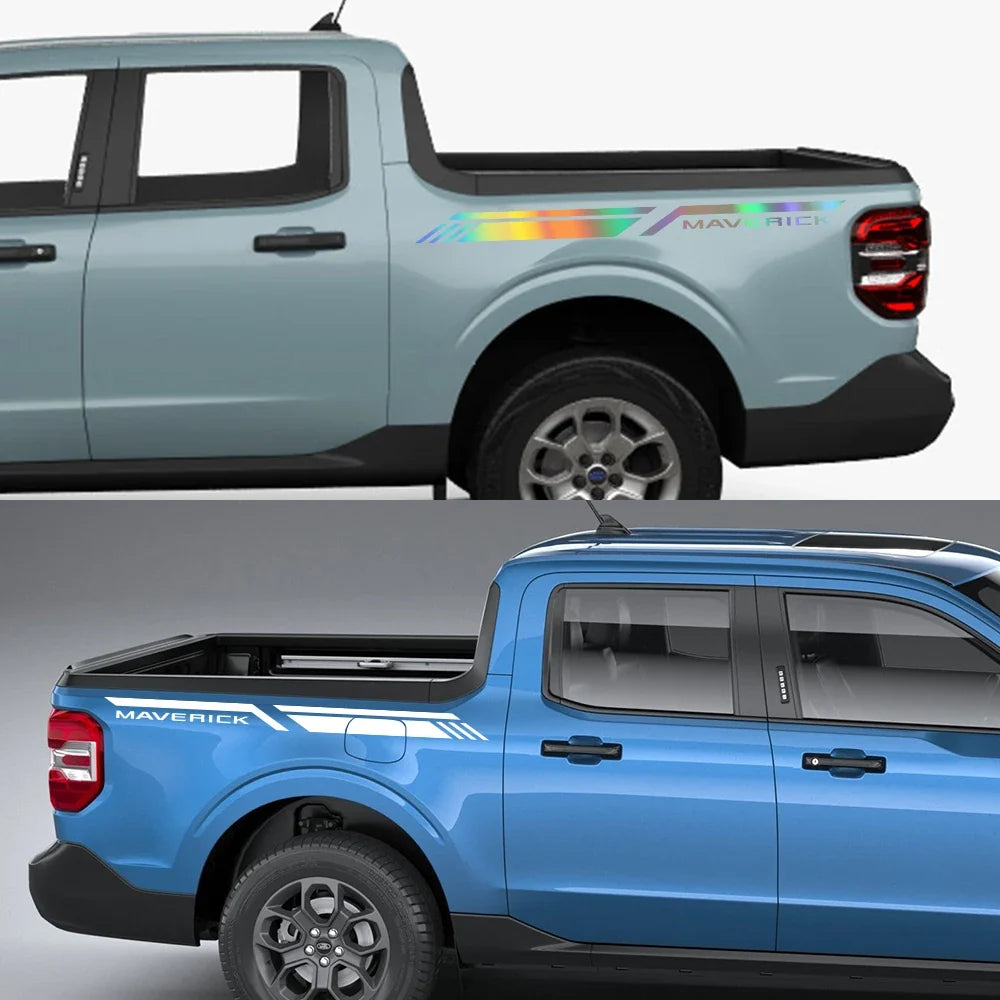 Trunk Side Stripe Decal for Ford Maverick XL / XLT / Lariat | Pickup Bed Vinyl Sticker
