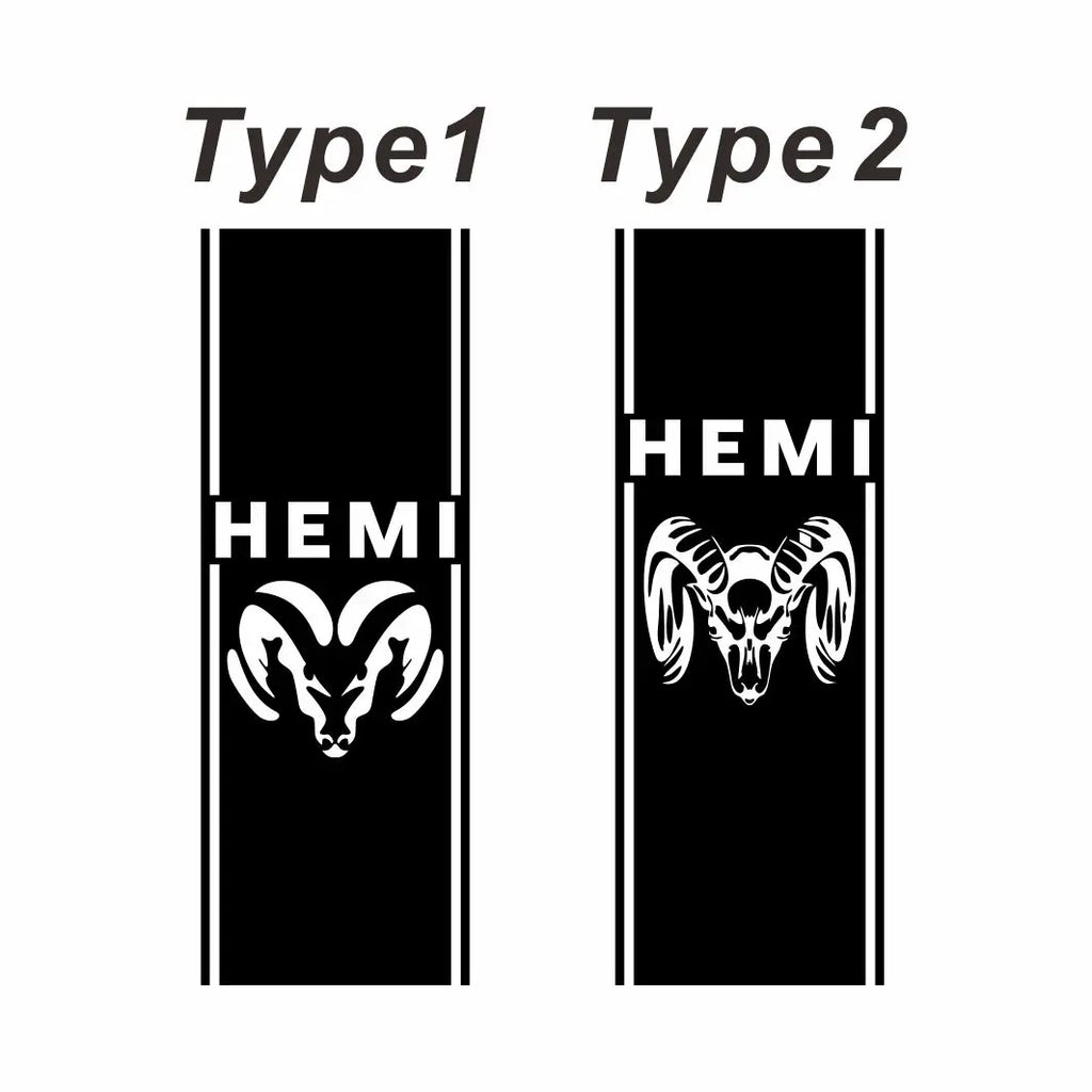 Dodge RAM Creative Stripe Graphic Decal Kit (2 Pcs) – Rear Body Vinyl Sticker | 1500, 2500, 3500, Rebel, Mopar | 2 Styles, 11 Colors