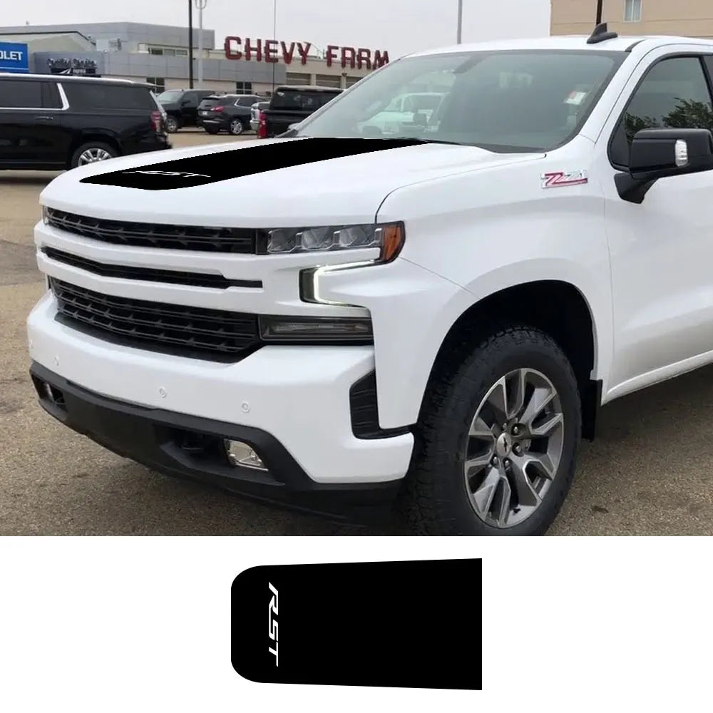 Hood Decal for Chevrolet Silverado RST | Vinyl Motor Decor Truck Sticker