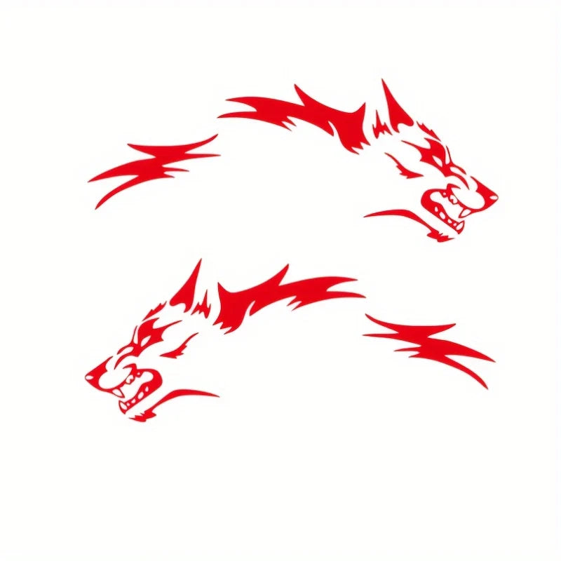 Wolf Side Body Decal | 2-Piece Waterproof Self-Adhesive Vinyl Animal Sticker