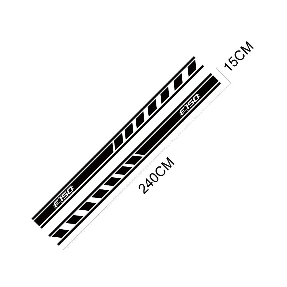 Door Side Skirt Stripe Decal for Ford F-150 Raptor | 2-Piece Pickup Truck Vinyl Graphic