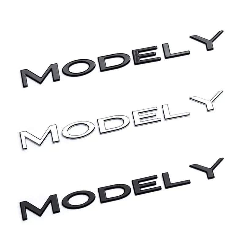 Original 3D ABS Letter Logo Emblem for Tesla Model 3 / Model Y | Rear Tailgate Trunk Badge
