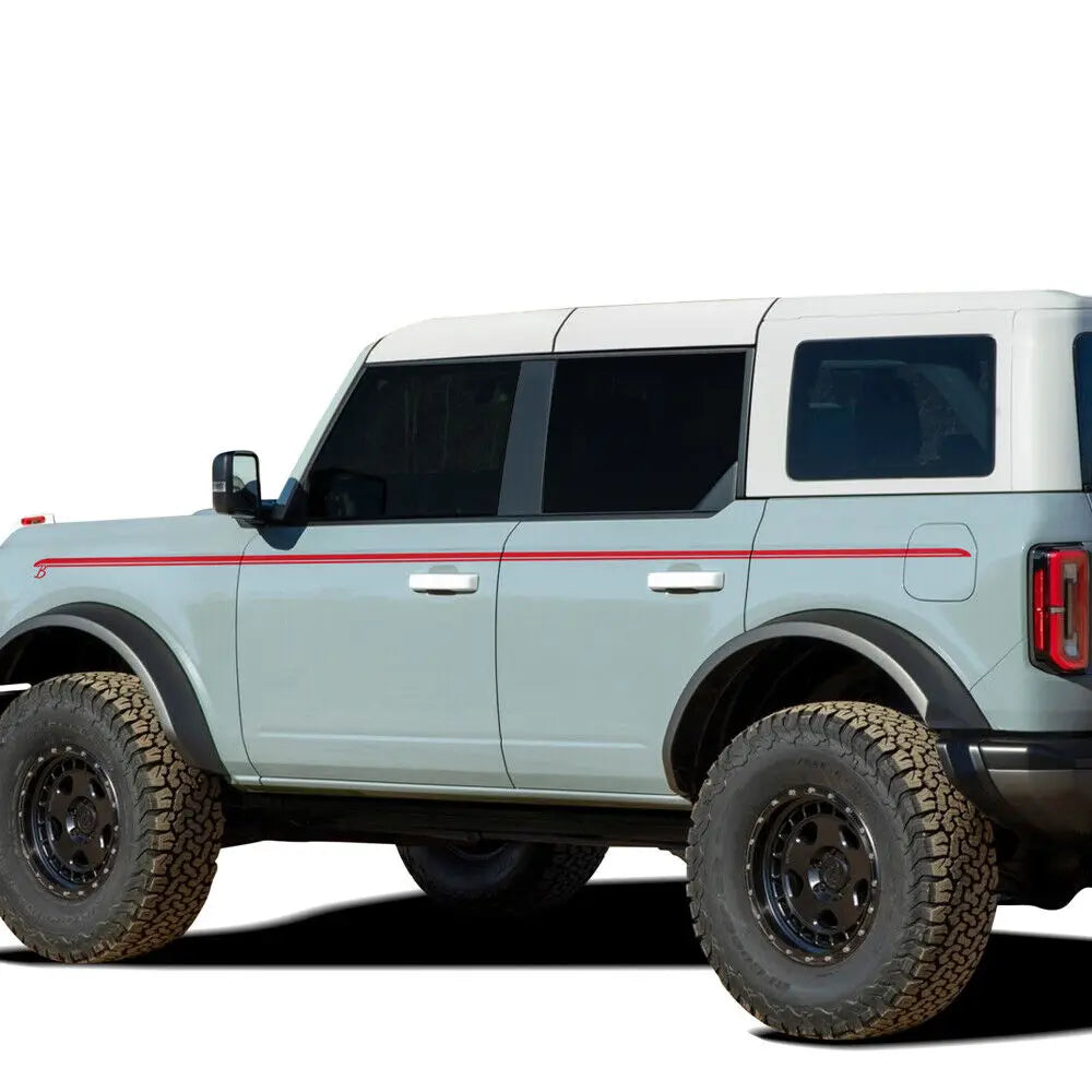 Upper Door Side Line Stripe Decal for Ford Bronco 2/4-Door (2021–2022) | 2-Piece Vinyl Sticker Set